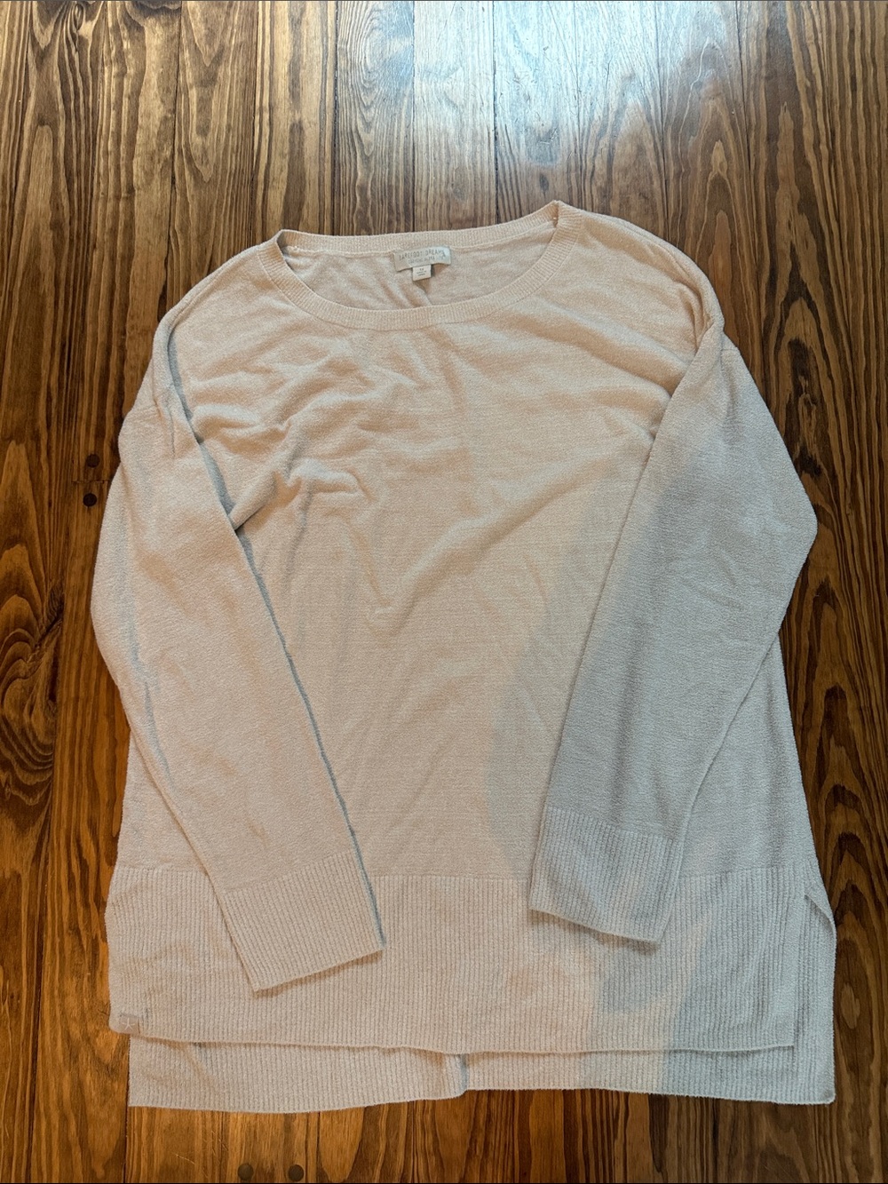 Barefoot Dreams Pale Pink Lightweight Crewneck tunic Sweater